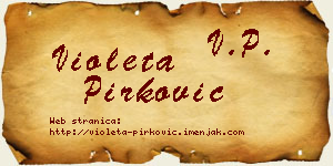 Violeta Pirković vizit kartica